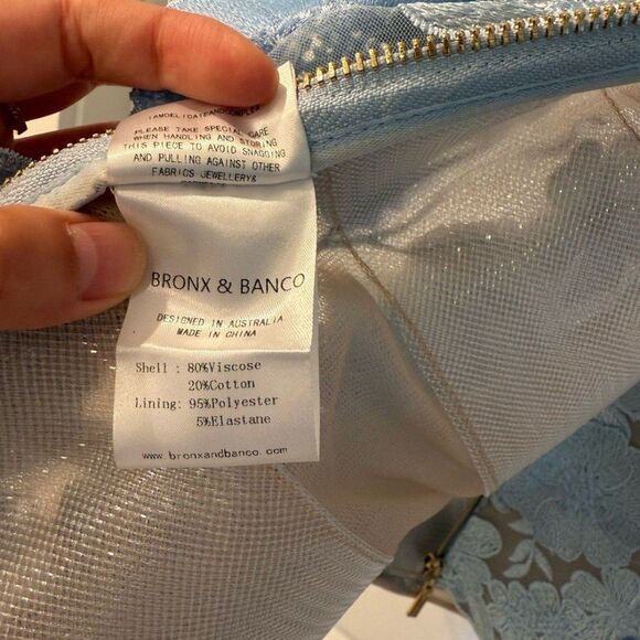 NWOT BRONX AND BANCO JASMINE MARAYA BLUE MINI DRESS - Picture 13 of 13